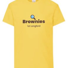 yellow t-shirt with unit logo